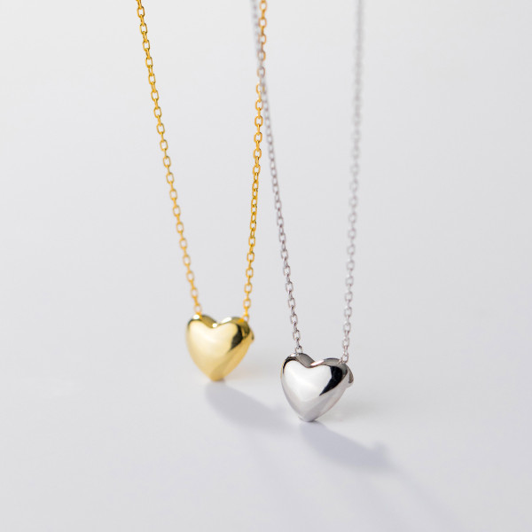 A38229 s925 sterling silver heart sweet elegant design heartshape necklace