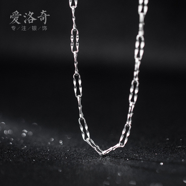 A32459 s925 sterling silver hollowed geometric unique chic necklace