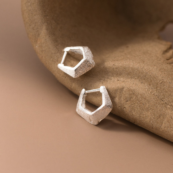 A37884 s925 sterling silver design geometric earrings