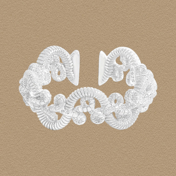 A44642 twist braided sterling silver s925 ring