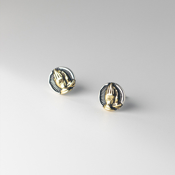 A34857 s925 sterling silver vintage earrings