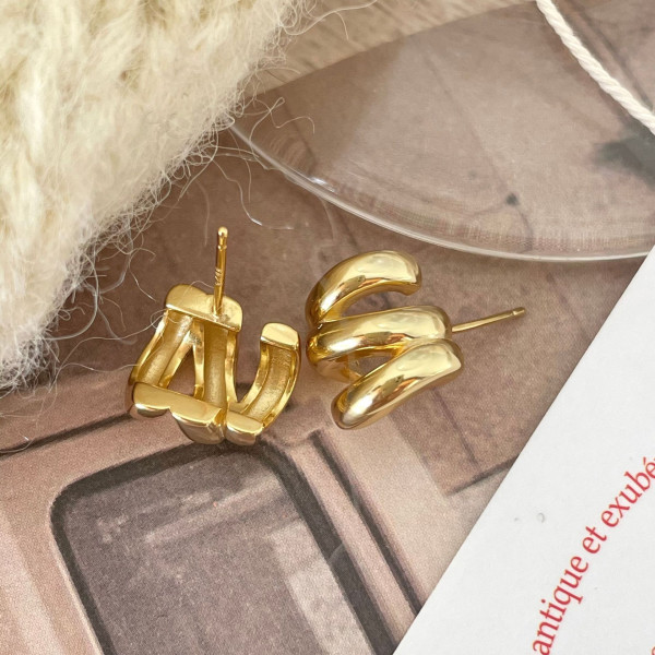 A37128 925 sterling silver minimalist earrings