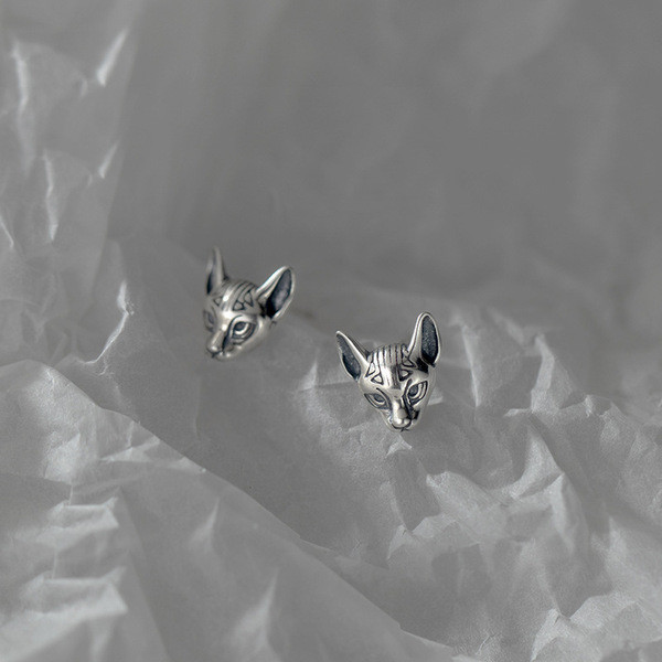 A33925 s925 sterling silver vintage thai silver earrings