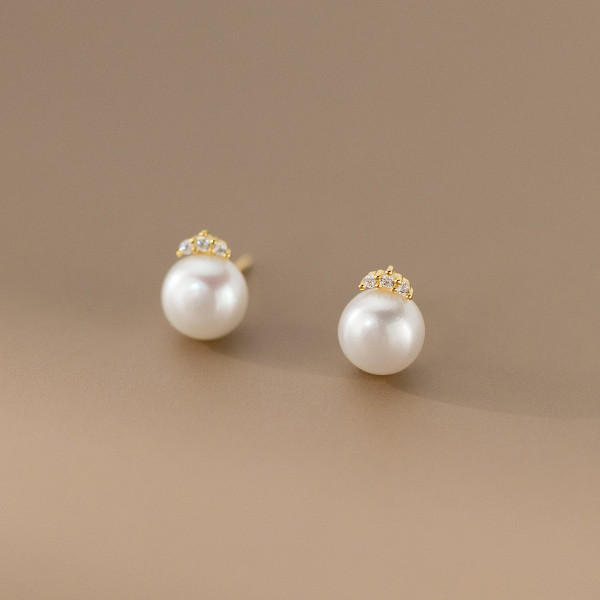 A43180 s925 sterling silver rhinestone stud fashion earrings