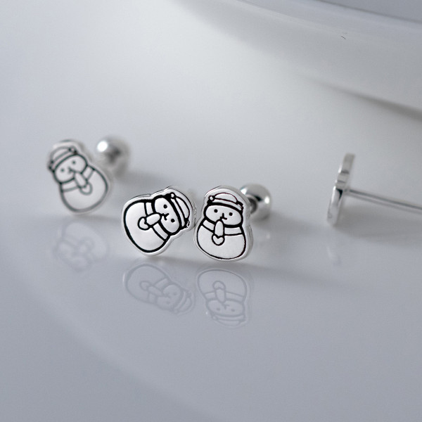A41347 s925 sterling silver simple bar stud cute dainty earrings