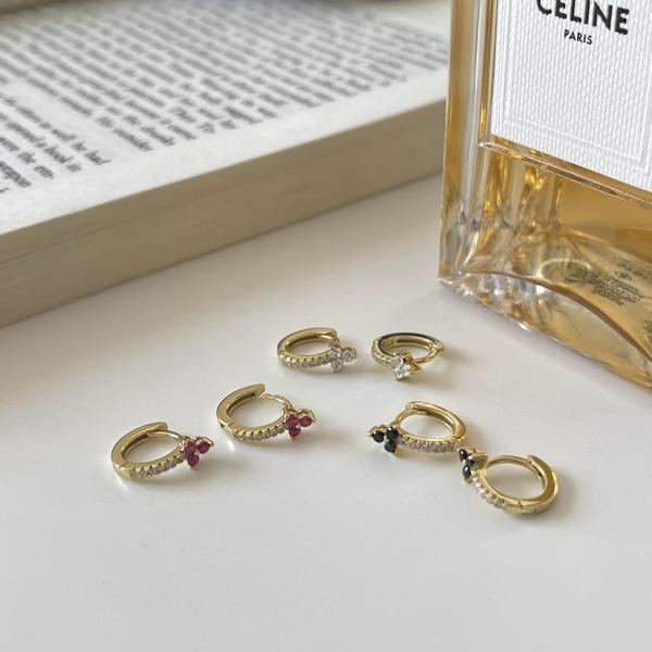 A34910 925 sterling silver minimalist cubiczirconia earrings