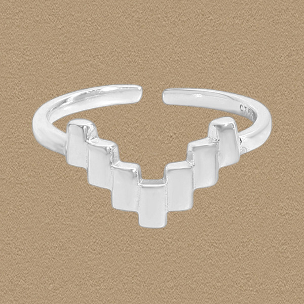 A45906 square sterling silver s925 ring