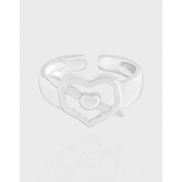 A42636 design unique hollowed heart sterling silver s925 ring