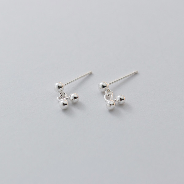 A43730 s925 sterling silver unique elegant stud earrings