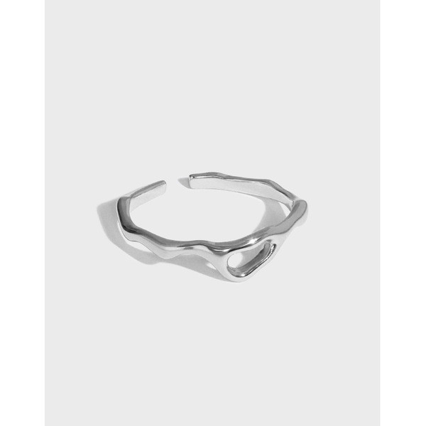 A31856 minimalist irregular quality s925 sterling silver adjustable ring