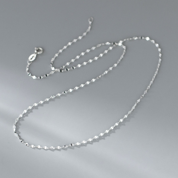 A45551 silver sweet dainty simple lip necklace