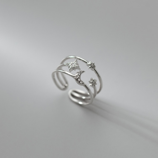 A36261 s925 sterling silver laye hollowed ring