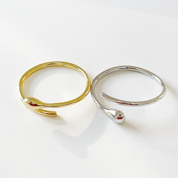 A32631 925 sterling silver teardrop ring