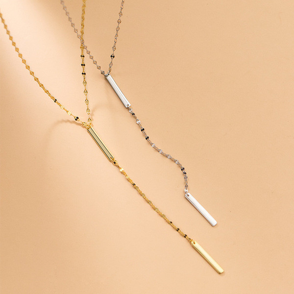 A32416 s925 sterling silver fashion chic trendy necklace
