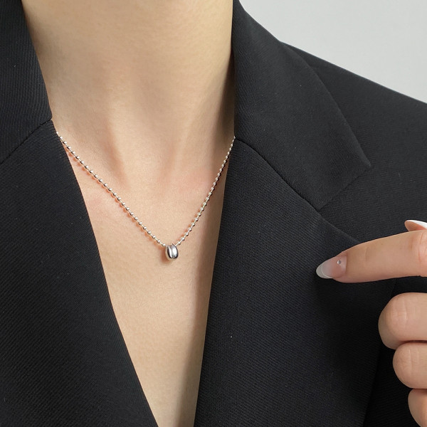 A44301 s925 sterling silver bead elegant necklace