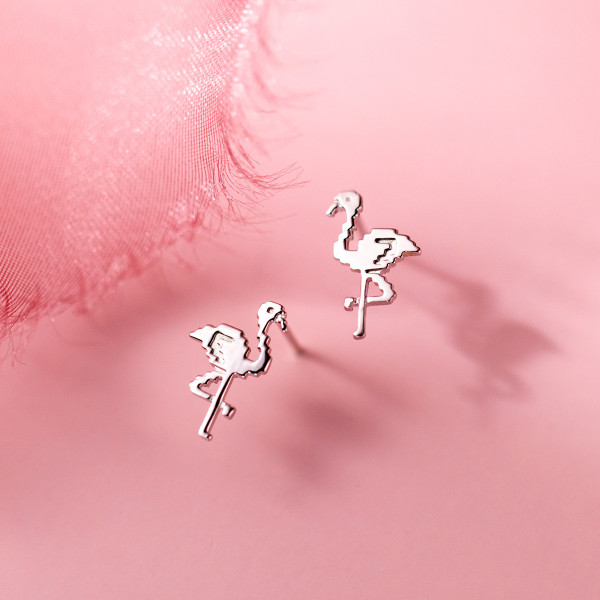 A42847 s925 silver fashion sweet stud earrings cute cartoon earrings