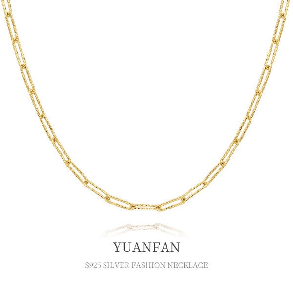 A35305 925 sterling silver vintage simple necklace