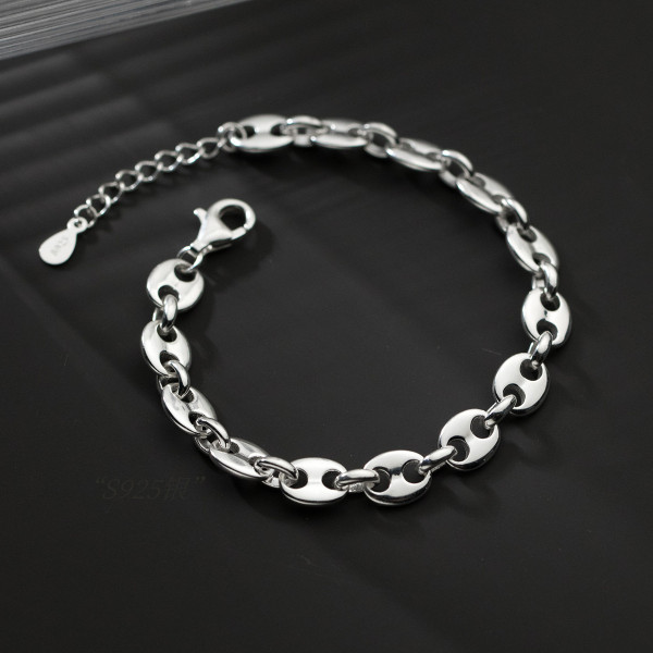 A38135 s925 sterling silver thai charm vintage design elegant bracelet