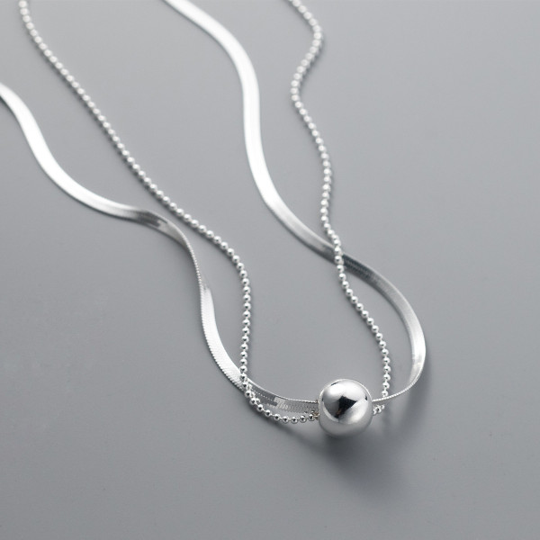 A40697 s925 sterling silver trendy elegant necklace