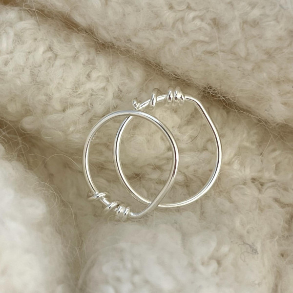 A38830 sterling silver spiral simple ring
