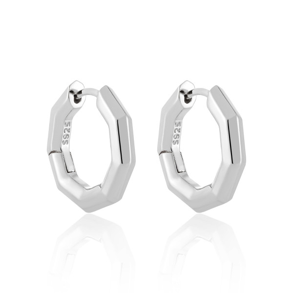 A44226 geometric circle s925 sterling silver earrings