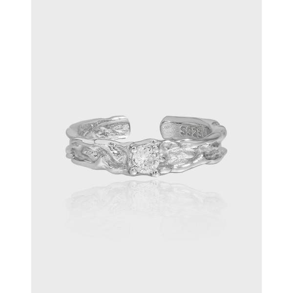 A38640 design quality cubic zirconia s925 sterling silver adjustable ring