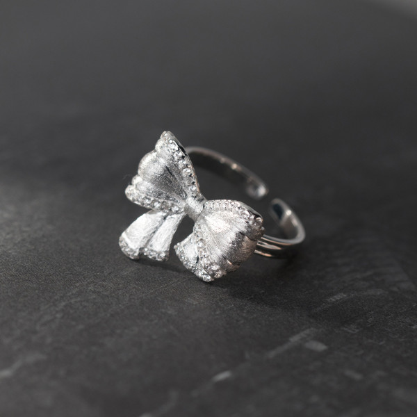 A37865 s925 sterling silver rhinestone butterfly sweet elegant ring
