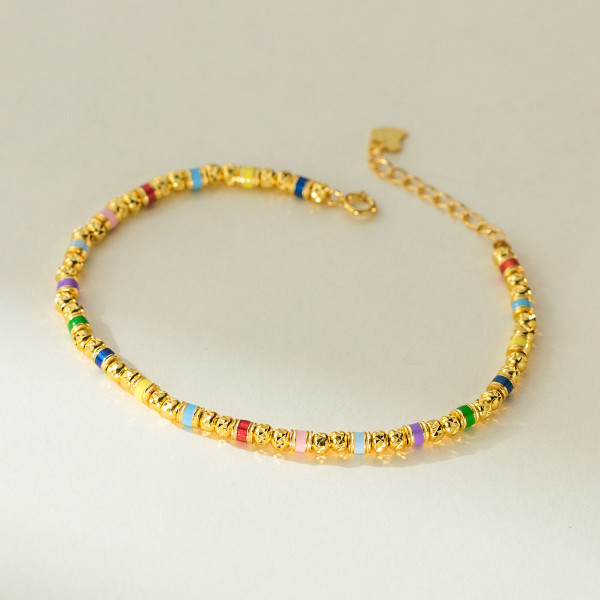 A45652 s925 silver trendy sweet dainty charm bracelet