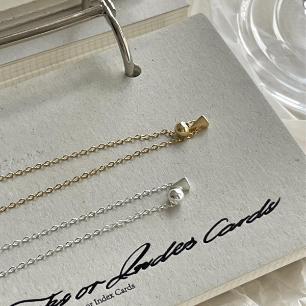 A45759 sterling silver geometric simple elegant necklace