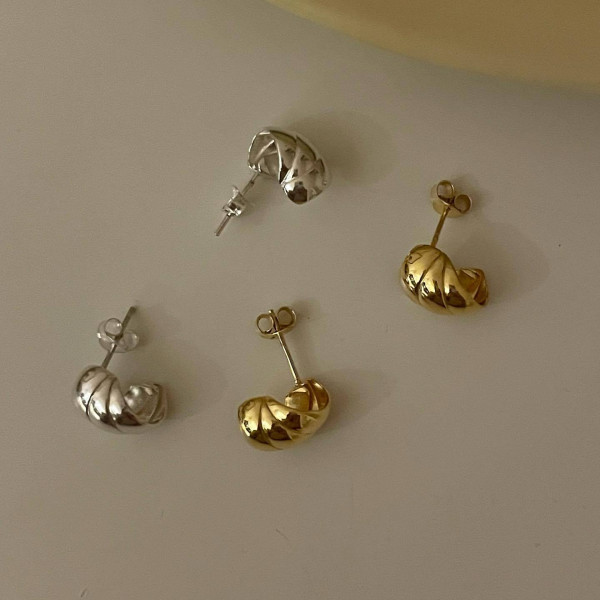 A39914 sterling silver stud simple fashion elegant earrings