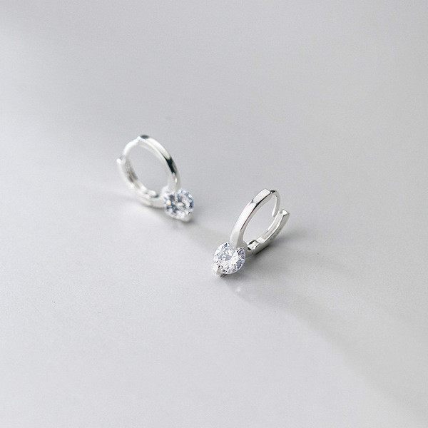 A31653 s925 sterling silver unique simple chic fashion rhinestone swee earrings