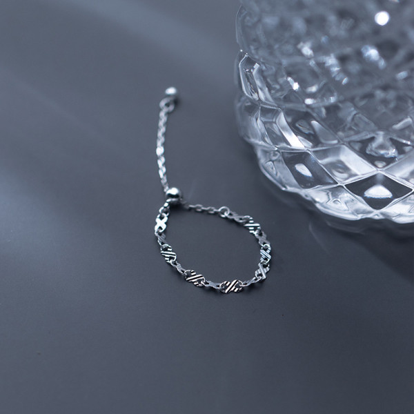 A35095 s925 sterling silver chain ring