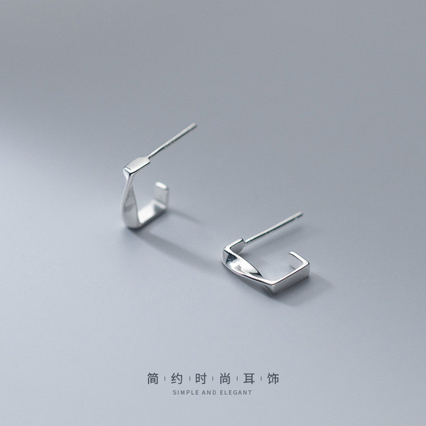 A32320 s925 sterling silver unique irregular geometri earrings