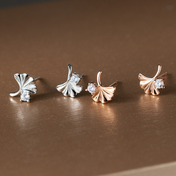 A45340 s925 sterling silver trendy sweet unique rhinestone stud earrings