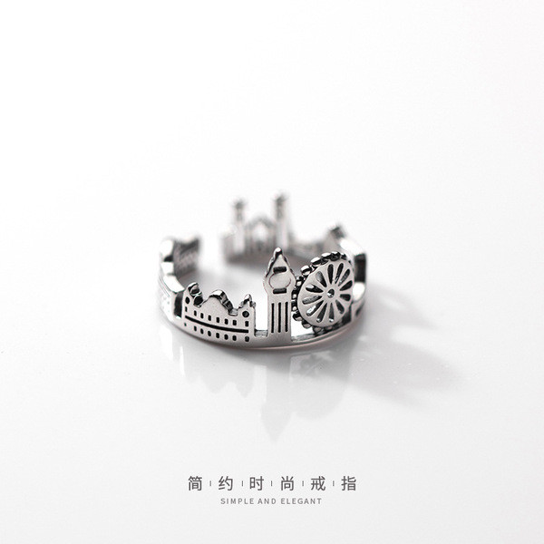 A33549 s925 sterling silver unique fashion unique adjustable ring