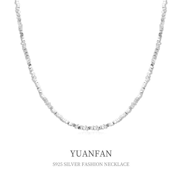 A39343 sterling silver unique elegant necklace