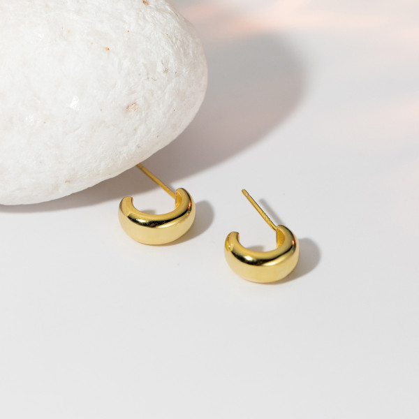 A41380 s925 silver simple women stud trendy elegant earrings