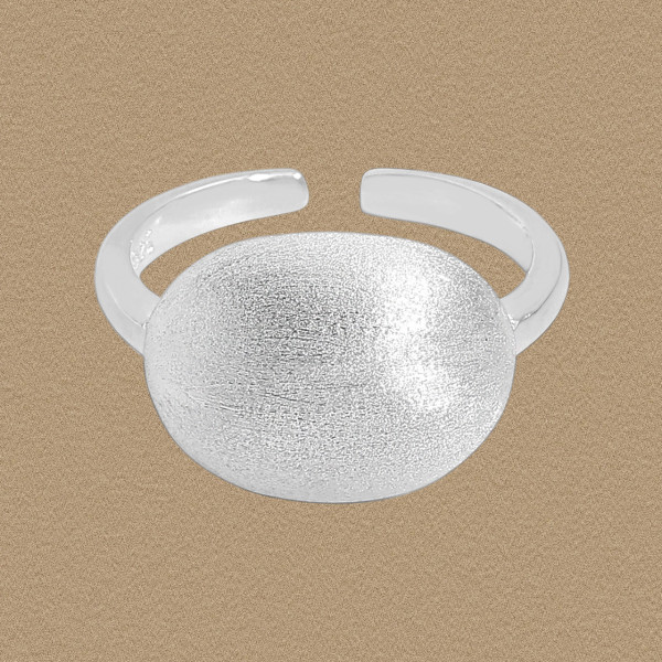 A45663 matte finish adjustable sterling silver s925 ring