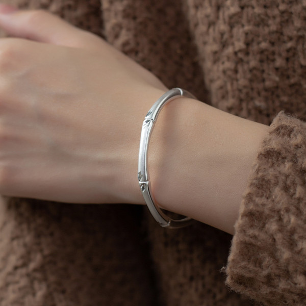 A38122 silver bangle elegant grade bracelet