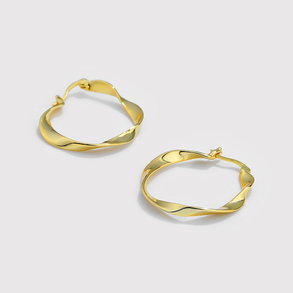 A33600 925 sterling silver unique fashion weave spiral earrings