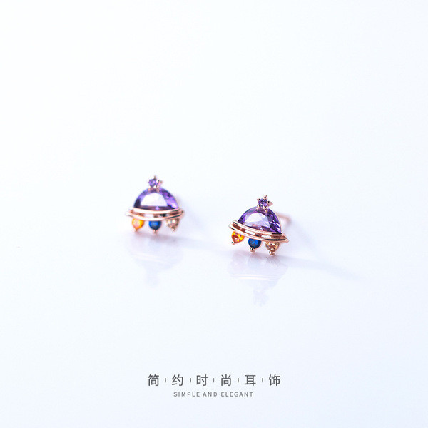 A33181 s925 sterling silver simple rhinestone rhinestone earrings