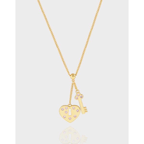 A38690 design key heart sterling silver s925 quality necklace
