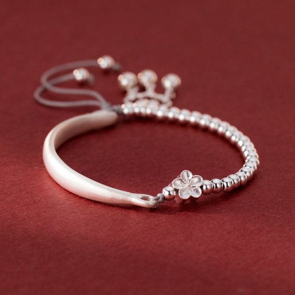 A41173 silver flower charm elegant bracelet