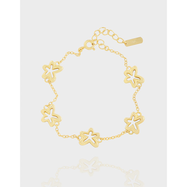 A40516 design geometric hollowed charm sterling silver s925 quality bracelet