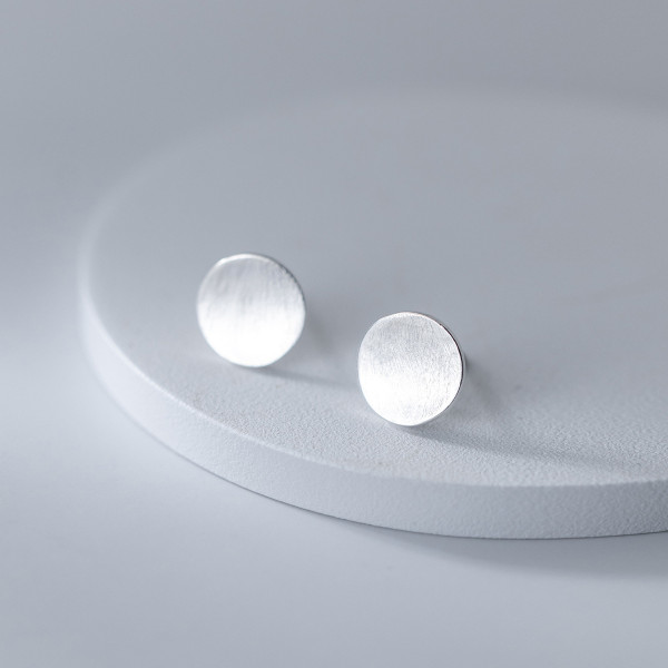 A36648 s925 sterling silver simple circle earrings