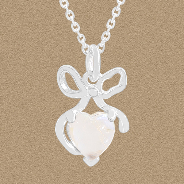 A44287 heart butterfly sterling silver s925 necklace