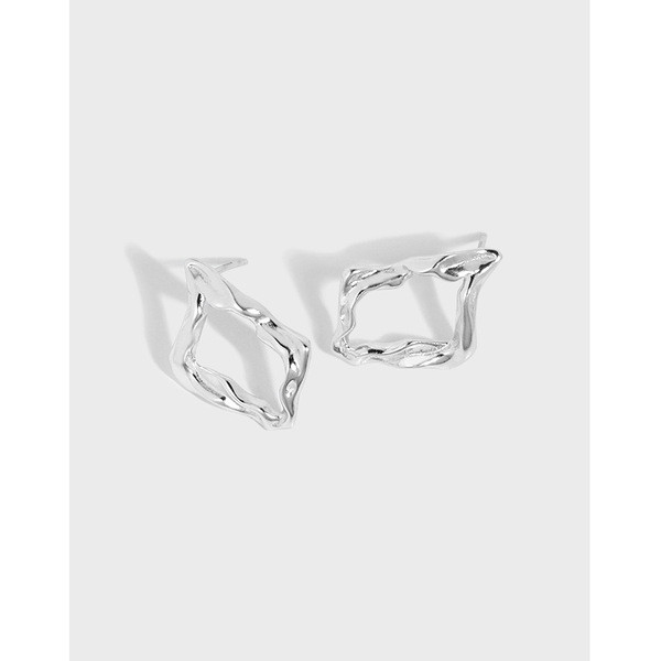 A33963 design minimalist geometric irregular square wrinkled earrings
