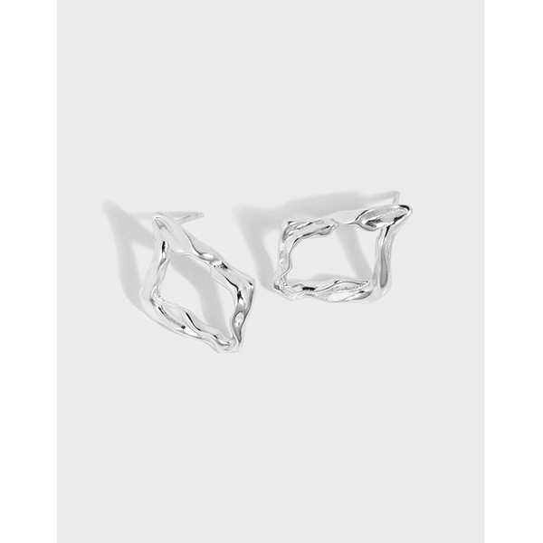 A33963 design minimalist geometric irregular square wrinkled earrings
