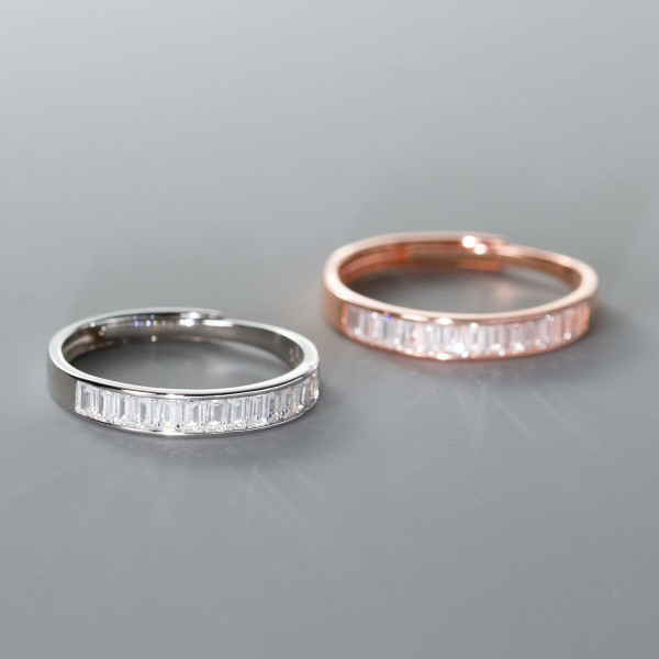 A38922 s925 sterling silver simple rhinestone simulateddiamondring ring