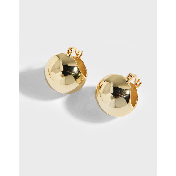 A33209 design simple metal ball earrings